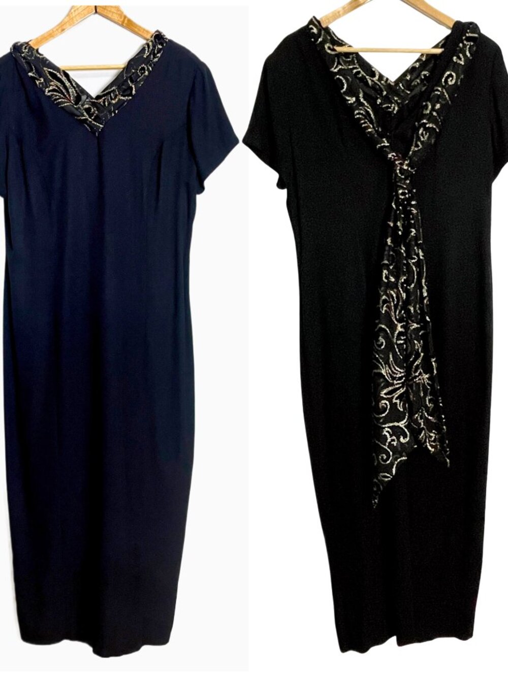 Vintage 1980s Incite Maxi Dress "Business in Front, Party in the Back" Size M
